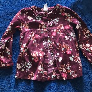 Long sleeve button down blouse for toddler girls.